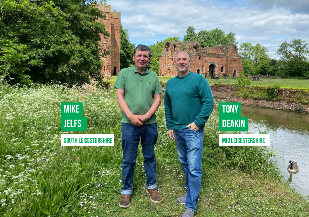 Mike and Tony in front of Kirby Muxloe Castle